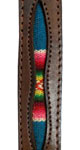 Leather belt with antique awayo - embossed