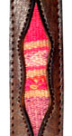 Leather belt with antique awayo - soft colors