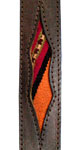Leather belt with antique awayo- multicoloured