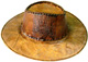 Leather hat - embossed detail