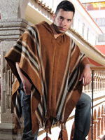 Poncho de Alpaca - Caf�