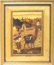 Tableau en bois - Motif paysage rural