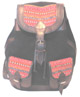 Mochila de cuero con gamuza
