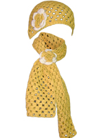 ""Flower" - Scarf and Cap"