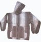 Alpaca Jacket - white and brown