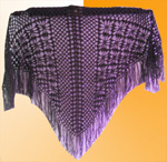 Alpaca shawl - dark purple