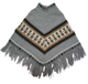 Alpaca Poncho for Kids (4 to 6 years)- gray