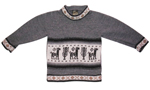 Gray Sweater with "llamas" design.<br>Ages: 3-5 years