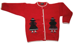 Girl's Red Cardigan<br>Ages: 3-4 years