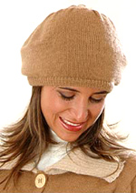 100% Alpaca Brown Beret