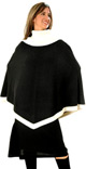 Poncho, schwarz/wei�