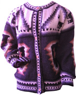 Alpaca Cardigan with Andean Motifs