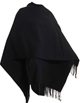 Black and Sleek Alpaca Shawl