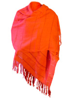 100% Alpaca Shawl - Orange
