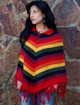 Alpaca Poncho - Rainbow