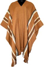 Poncho color vicu�a a rayas