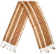 Brown and white scarf