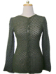 Openwork cardigan - olive green