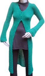Manteau vert - mod�le trasnperc�