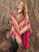 Multicoloured ruana