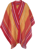 "Arcoiris" Ruana- franjas multicolores