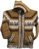 Sweater con cierre y capucha - caf�