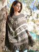 Rustic Poncho - Gray