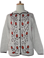 Beige cardigan - vertical details