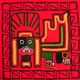Funda de almohada roja "Chasqui"
