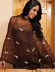 Openwork poncho "Reflections"