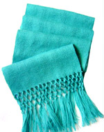 ''Dawn"  Turquoise scarf - Braided Details