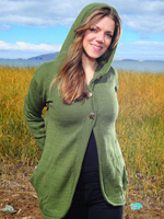 Manteau Vert avec Capuche