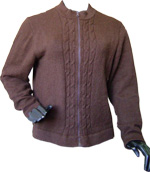 Gilet marron avec fermeture ��glissi��e