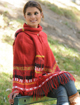 Poncho con Bufanda - Rojo