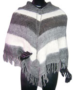 Poncho de Alpaca - Tonos Grices
