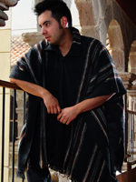 Poncho de Alpaca - Plomo