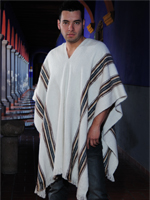 Poncho de Alpaca - Blanco