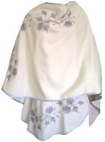 Baby Alpaca ruana- white