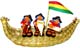 Totora raft with musicians (medium)