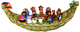 Totora raft with birth (medium size)