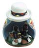 Nativity scene with "cholita hat" manger