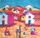 Tapisserie ''paysans et lamas'' - Taille grande
