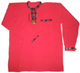 Shirt with awayo details- red