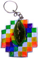 Key chain "andean cross" -Wiphala detail