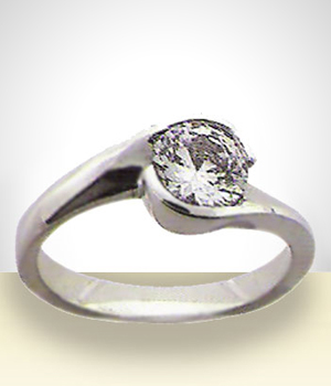 Silver Ring with zircon strone