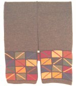 100% Alpaca Mosaic Scarf- Marengo