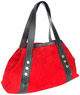 Sac � Main en Cuir de Lama ''Tote'' - Rouge