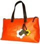 Sac � Main en Cuir de Lama  ''Tote Spring'' - Orange