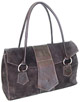 Sac � Main en Cuir de Lama ''Tessuto'' - Noir