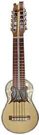 Professional Charango butterfly soundhole - Detail in the fingerboard